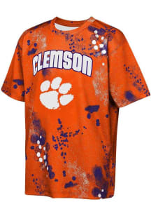 Clemson Tigers Youth Orange Stadium Lights Short Sleeve T-Shirt