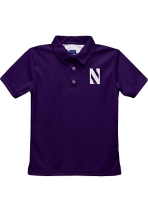 Vive La Fete Northwestern Wildcats Youth Purple Team Short Sleeve Polo Shirt