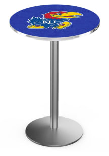 Kansas Jayhawks Stainless Round Base Pub Table