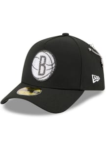 New Era Brooklyn Nets Mens Black 2026 NBA Draft 59FORTY A Frame Fitted Hat