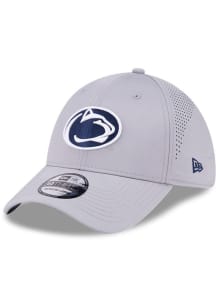 New Era Penn State Nittany Lions Mens Grey Mid Perf 39THIRTY Flex Hat
