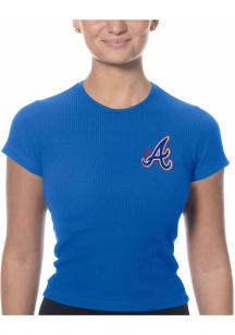 New Era Atlanta Braves Womens Blue Babydoll Short Sleeve T-Shirt