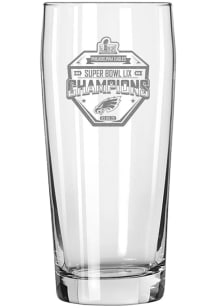 Philadelphia Eagles 2024 Super Bowl Champions Etched Pilsner Glass - White