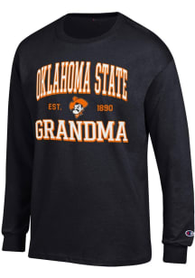 Champion Oklahoma State Cowboys Black Est. Date Grandma Jersey Long Sleeve T Shirt