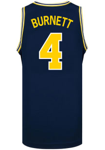 Nimari Burnett   Michigan Wolverines Navy Blue NIL Name And Number Jersey
