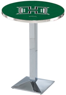 Hawaii Warriors Chrome Square Base Pub Table