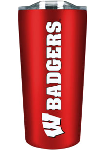Wisconsin Badgers 18oz Soft Touch Stainless Tumbler - Red