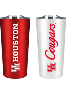 Houston Cougars Set of 2 18oz Soft Touch Stainless Tumbler - Red