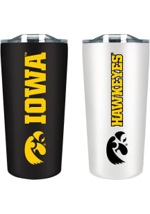 Iowa Hawkeyes Set of 2 18oz Soft Touch Stainless Tumbler - Black
