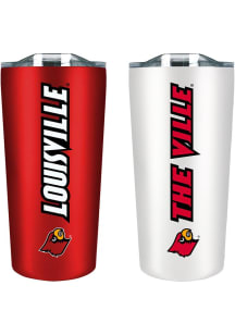 Louisville Cardinals Set of 2 18oz Soft Touch Stainless Tumbler - Red