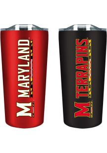 Maryland Terrapins Set of 2 18oz Soft Touch Stainless Tumbler - Red