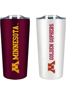 Minnesota Golden Gophers Set of 2 18oz Soft Touch Stainless Tumbler - Burgundy