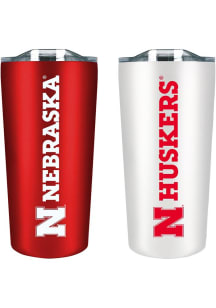 Nebraska Cornhuskers Set of 2 18oz Soft Touch Stainless Tumbler - Red