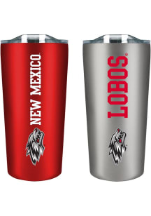 New Mexico Lobos Set of 2 18oz Soft Touch Stainless Tumbler - Red