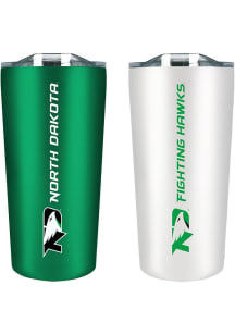 North Dakota Fighting Hawks Set of 2 18oz Soft Touch Stainless Tumbler - Green