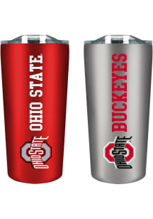 Ohio State Buckeyes Set of 2 18oz Soft Touch Stainless Tumbler - Red