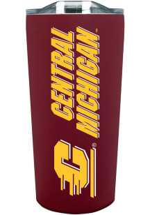 Central Michigan Chippewas Team Logo 18oz Soft Touch Stainless Steel Tumbler - Burgundy