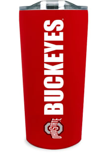 Ohio State Buckeyes Team Logo 18oz Soft Touch Stainless Steel Tumbler - Red