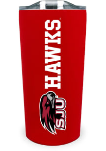 Saint Josephs Hawks 18 oz Soft Touch Stainless Steel Tumbler - Red