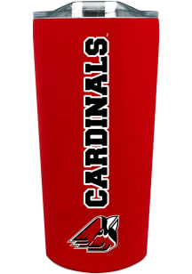 Ball State Cardinals Team Logo 18oz Soft Touch Stainless Steel Tumbler - Red