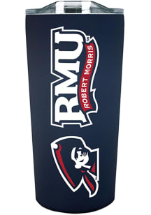 Robert Morris Colonials Team Logo 18oz Soft Touch Stainless Steel Tumbler - Navy Blue