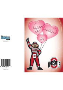 Ohio State Buckeyes Brutus Mothers Day Card - Red