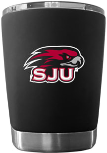 Saint Josephs Hawks 12oz Low Ball Stainless Steel Tumbler - Black