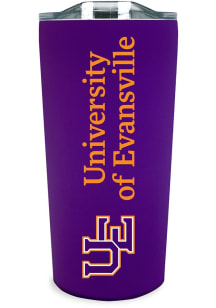 Evansville Purple Aces 18oz Soft Touch Stainless Steel Tumbler - White