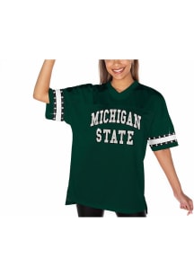 Michigan State Spartans Womens Gameday Couture Until Kickoff Fashion Football Jersey - Green