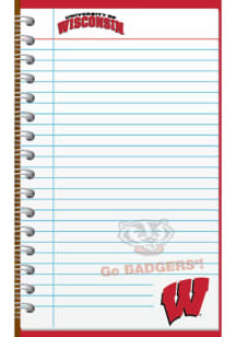Wisconsin Badgers Memo Notebook and Folder - White