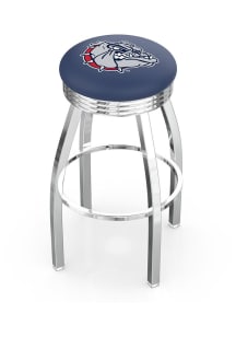 Gonzaga Bulldogs 3 Ring Chrome Seat Pub Stool - Silver