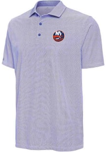 Antigua New York Islanders Mens Blue Pave Short Sleeve Polo