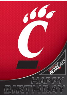 Cincinnati Bearcats Happy Birthday Card - Red