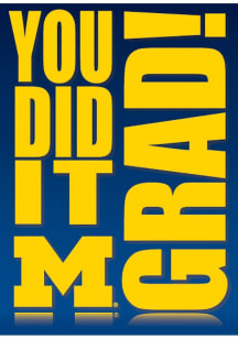 Michigan Wolverines Graduation Card - Blue