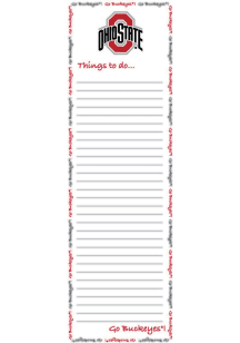 Ohio State Buckeyes To Do List Pad Notepad