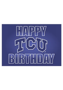 TCU Horned Frogs Happy Birthday Card - Purple