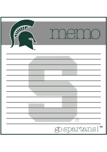 Michigan State Spartans Small Memo Notepad