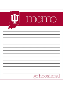 Indiana Hoosiers Small Memo Notepad
