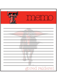 Texas Tech Red Raiders Small Memo Notepad