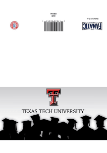 Texas Tech Red Raiders Team Logo Graduation Card - Red