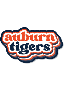Auburn Tigers 3.5" Bubble Cloud Text Rugged Stickers - Orange