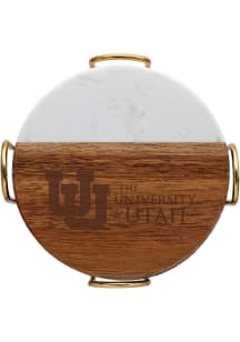 Utah Utes Marble Coaster - Red