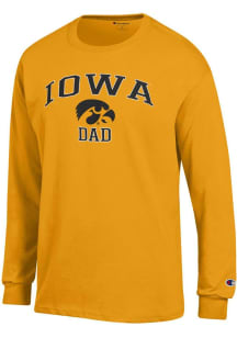 Champion Iowa Hawkeyes Gold Arch Logo Dad Jersey Long Sleeve T Shirt