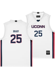 Ice Brady  Campus Ink UConn Huskies White NIL Jersey
