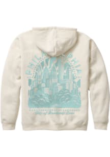 Philadelphia Womens Natural Full back embroidery Hooded Sweatshirt