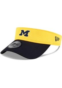 New Era Michigan Wolverines Mens Yellow Pivot Knit Adjustable Visor