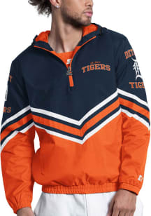 Starter Detroit Tigers Mens Navy Blue Fairplay Pullover Jackets