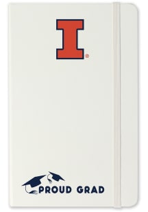 Illinois Fighting Illini Proud Grad Notebook - White