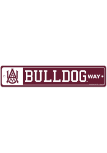 Alabama A&M Bulldogs Way 3.7x19 Street Sign - Maroon