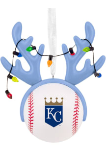 Kansas City Royals Reindeer Baseball Ornament - Blue